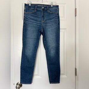 American Eagle AE next level high rise jeggings denim jeans size 12 short